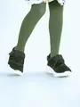 キッズ 80デニールタイツ95～115cm カーキ