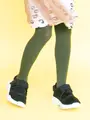 キッズ 80デニールタイツ125～145cm カーキ