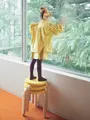 キッズ 80デニールタイツ125～145cm ダークパープル