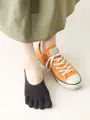 【消臭】深履き五本指カバーソックス チャコールグレー