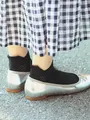 【さらっと快適】FULL MESH アキレスガードスニーカー丈ソックス クロ