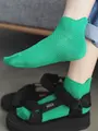 【さらっと快適】FULL MESH アキレスガードスニーカー丈ソックス グリーン