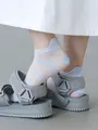 カスリグラデメッシュスニーカー丈ソックス ベビーカラー