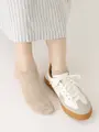 無地スニーカー用ソックス ベージュモク