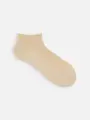 総メッシュちょい長ショートソックス ベージュ