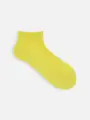 総メッシュちょい長ショートソックス カナリアイエロー