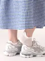 【New冷感ドライ】 メッシュアキレスガードスニーカー用ソックス オフホワイト