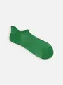 【さらっと冷感】メッシュアキレスガードスニーカー丈ソックス グリーン