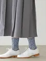 お花畑フロートショートソックス ネイビー