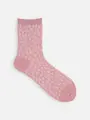 ガーゼ調マーガレットショートソックス ダルピンク