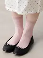 コットンシアーリブショートソックス ダルピンク