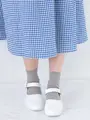 【WEB限定】薄手6×2リブショートソックス ライトグレー
