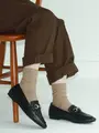 【WEB限定】薄手6×2リブショートソックス ベージュ