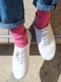 【WEB限定】薄手6×2リブショートソックス ピンク