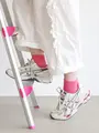 【定番】ゴム長ショートソックス ピンク