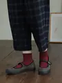 【定番】ゴム長ショートソックス ディープレッド