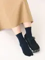 ワッフルメロウ足袋ショートソックス ネイビー