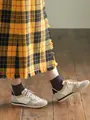 【定番】太リブショートソックス チャコールモク
