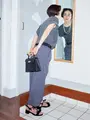 【定番】太リブショートソックス ミルキーピンク
