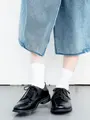 【定番】ゴム長無地ショートソックス サラシ