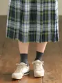 【定番】ゴム長無地ショートソックス チャコールグレー