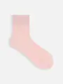 【定番】ゴム長無地ショートソックス パウダーピンク