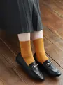 【定番】ゴム長無地ショートソックス トパーズ