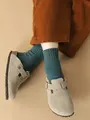 ラムウールリブベタショートソックス エメラルドグリーン