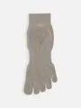 【綿100%】ゴム長五本指ショートソックス(23〜24cm) グレー