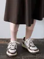 くるくるベタショートソックス ピンクベージュ