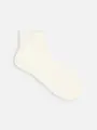 毛混無地ベタショートソックス オフホワイト