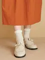 フロート花冠ドットショートソックス アイボリー