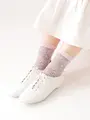 フロート花冠ドットショートソックス ピンク