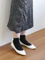 【靴下屋】アクセントカラーのお手頃ソックス クロ