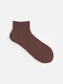 【靴下屋】アクセントカラーのお手頃ソックス コーヒーブラウン