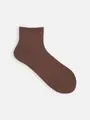 【定番】コットンブレンドショートソックス コーヒーブラウン