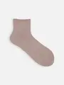 【定番】コットンブレンドショートソックス グレージュ