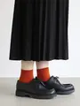 【定番】コットンブレンドショートソックス ビターオレンジ