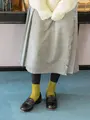 【PURE WOOL】2×2リブショートソックス ピスタチオ