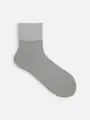 トップモールゴム長ショートソックス シルバーグレー