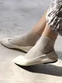 ホログラム風ラメショートソックス シルバーグレー