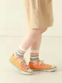 メッシュマルチボーダーショートソックス オフホワイト