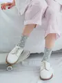 チューリップフロートショートソックス グレー