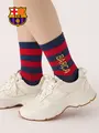 FC Barcelona ボーダーソックス ネイビー×アカ