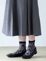 チュールダマスク柄ショートソックス コン