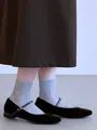 チュールフローラルレースショートソックス ミント