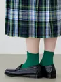 【定番】1×1リブショートソックス カドミウムグリーン