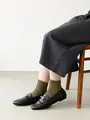 【定番】1×1リブショートソックス ピクルス