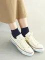 【定番】1×1リブショートソックス コン