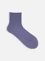 【定番】1×1リブショートソックス ダルバイオレット